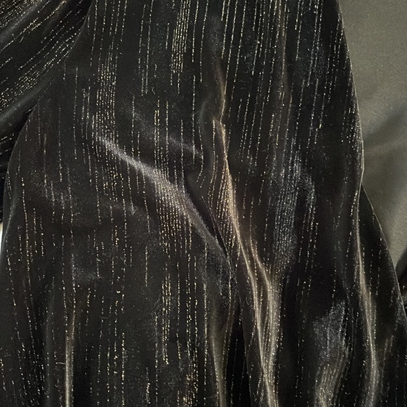 Zara black velvet Long sleeve body suit sz L - Picture 4 of 8